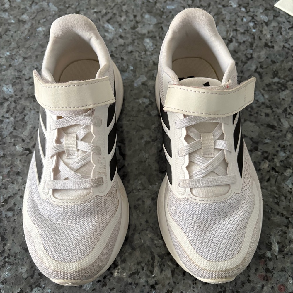 adidas Kids Cream and Black Sneakers